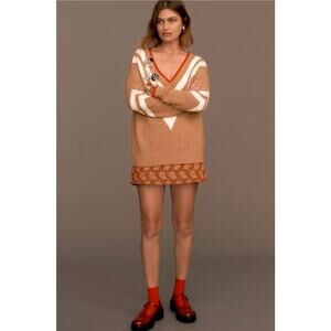 Maeve by Anthropologie Slouchy Plunging V-Neck Pullover Sweater